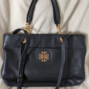 Tory Burch Britten Pebbled Leather Crossbody